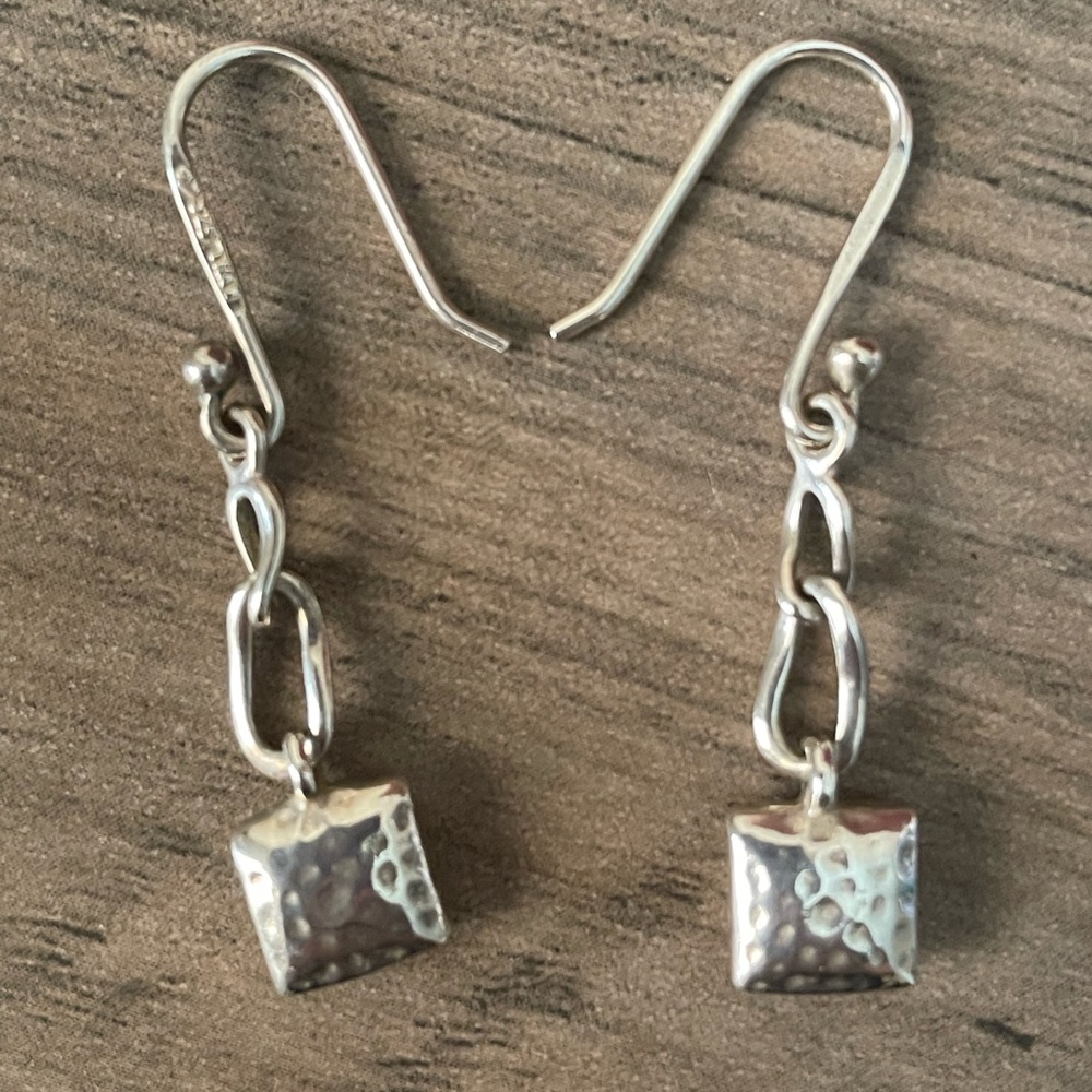 Silpada Sterling Silver dangling stamped earrings